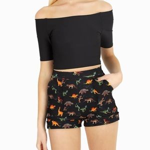 Blackmilk Rawrsome Cuffed Dinosaur Shorts